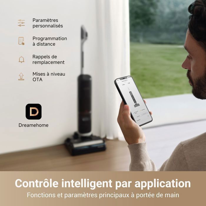 Dreame H14 Pro Cordless Wet and Dry Vacuum Cleaner, 18 kPa, 180° Flat Design, 60° Brush Cleaning, 5-Minute Drying