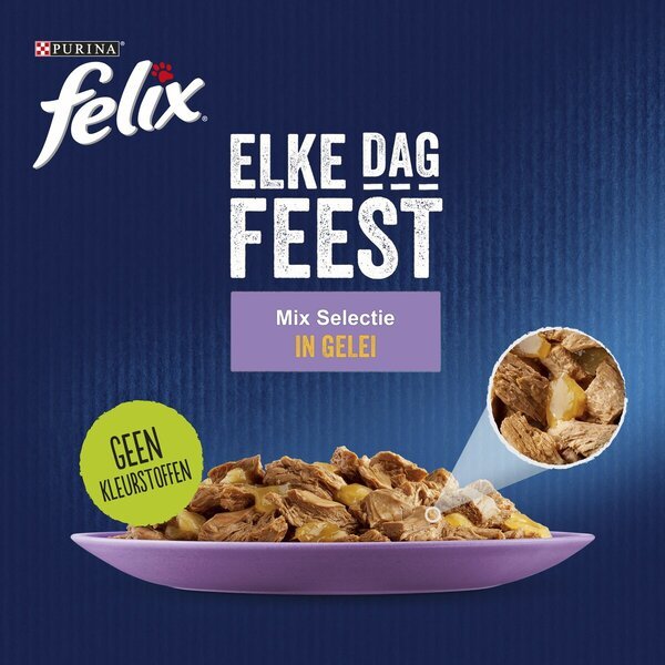 Felix Every Day Feast želė mišinio kačių ėdalo rinkinys<br>44 x 85 g