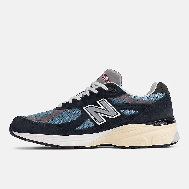 Męskie buty MADE in USA 990v3 - NB Navy z efektem Spring Tide