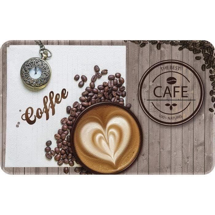 Küchenmatte – IDMAT – Kaffee – 50 x 80 cm – Rechteckig – Weitere Muster