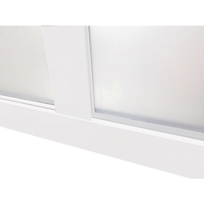 Techo de cristal de aluminio con recubrimiento en polvo, estilo taller - 30x130 cm - Blanco - BAYVIEW