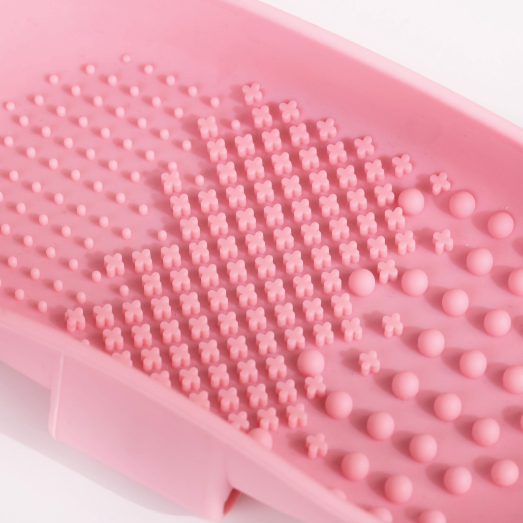 Brushworks Palette de Nettoyage Pour Pinceaux Rose