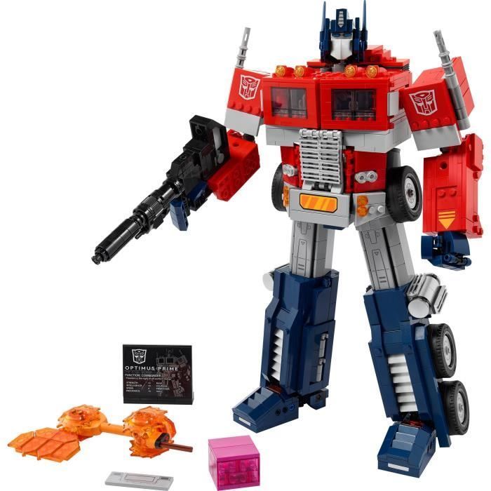 LEGO® Icons™ 10302 Transformers Optimus Prime, Minifigure Robot Autobot, Kit modello camion, Adulto