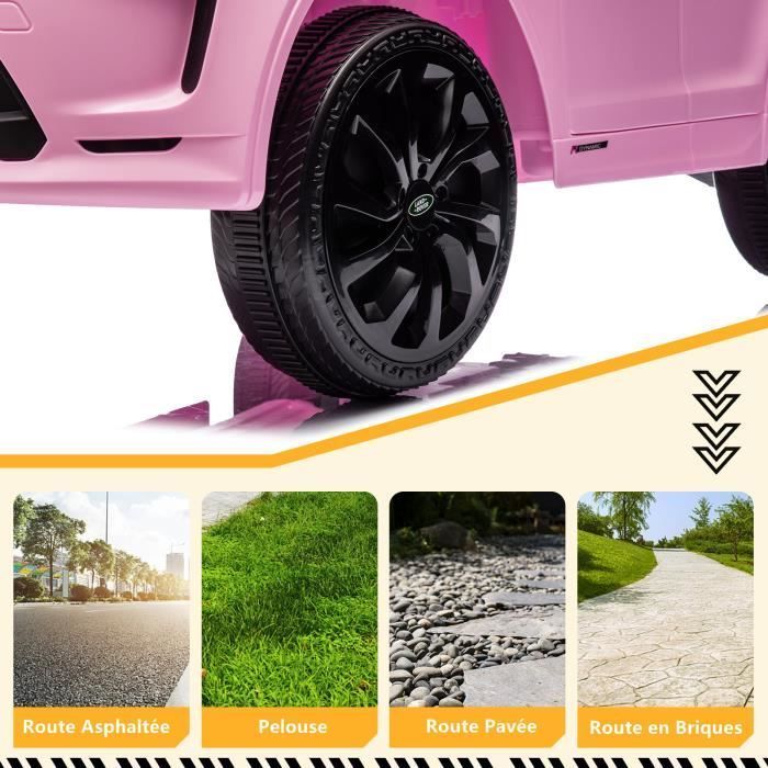 12V Range Rover Elektro-Kinderauto – Rosa – 108 × 65 × 51 cm – Alter 3–5 Jahre