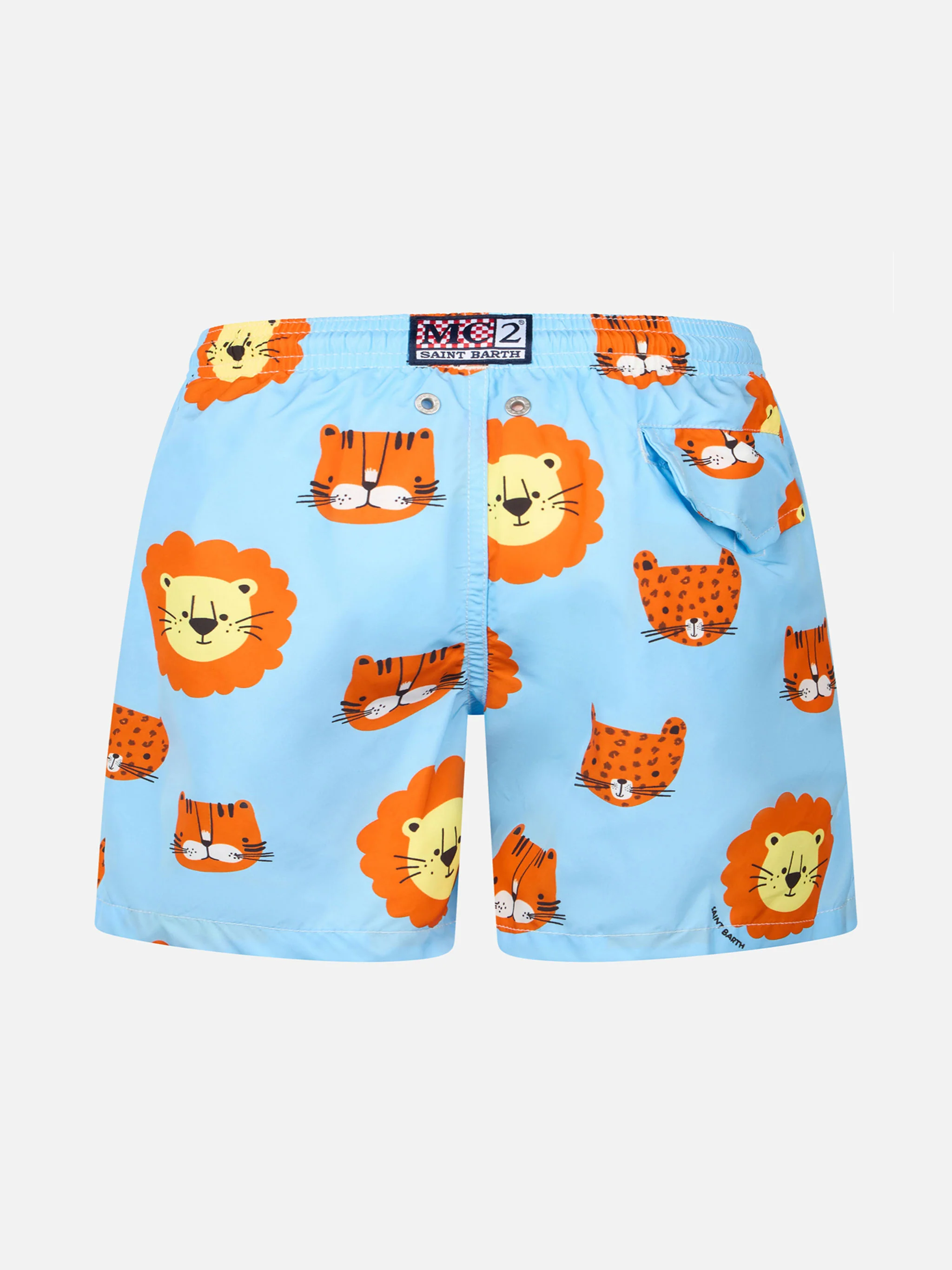 Costume da bagno da bambino in tessuto leggero Jean Lighting con stamp