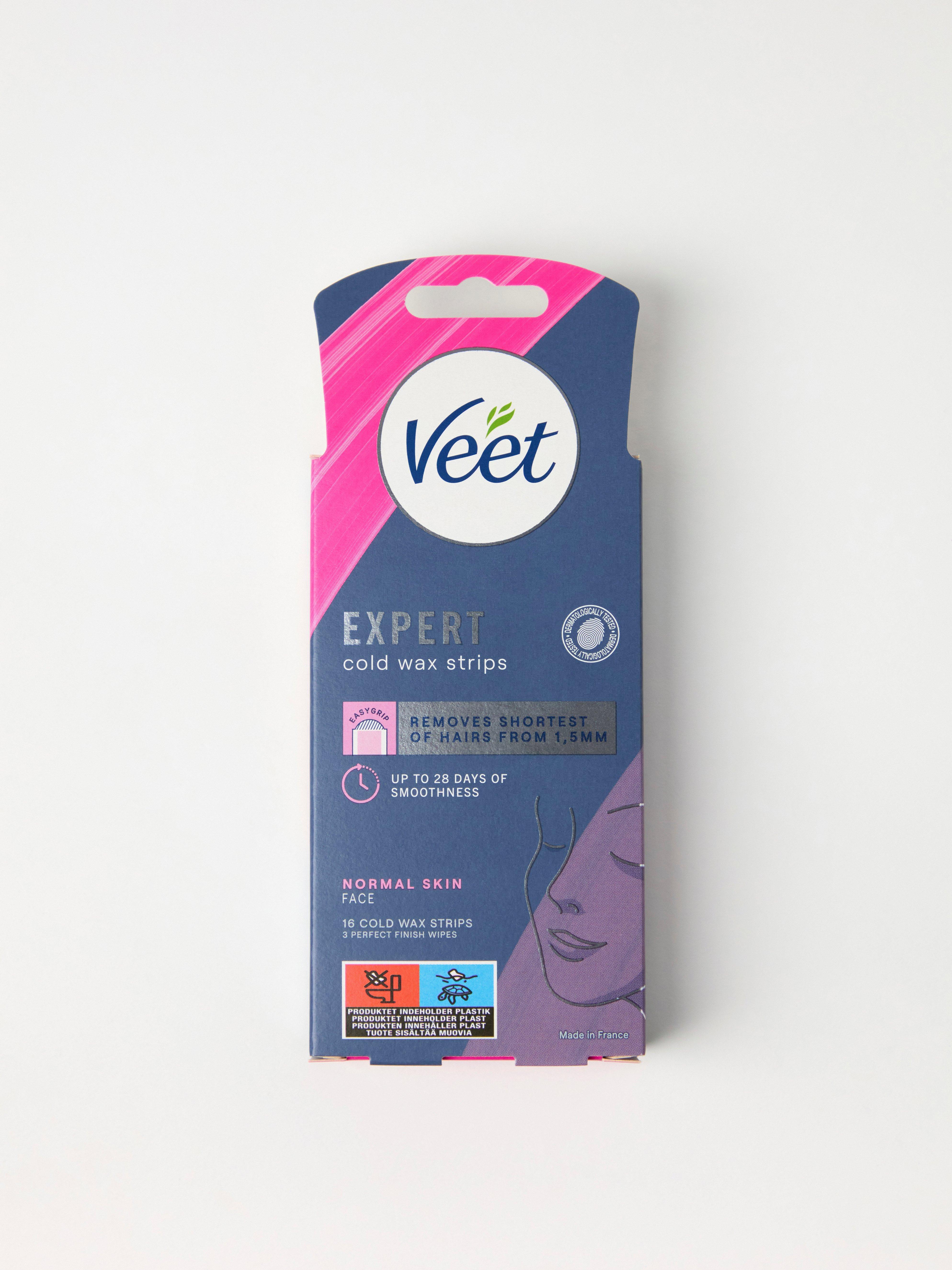 Benzi de epilat cu ceară rece Veet Expert pentru ten normal, fără colorare