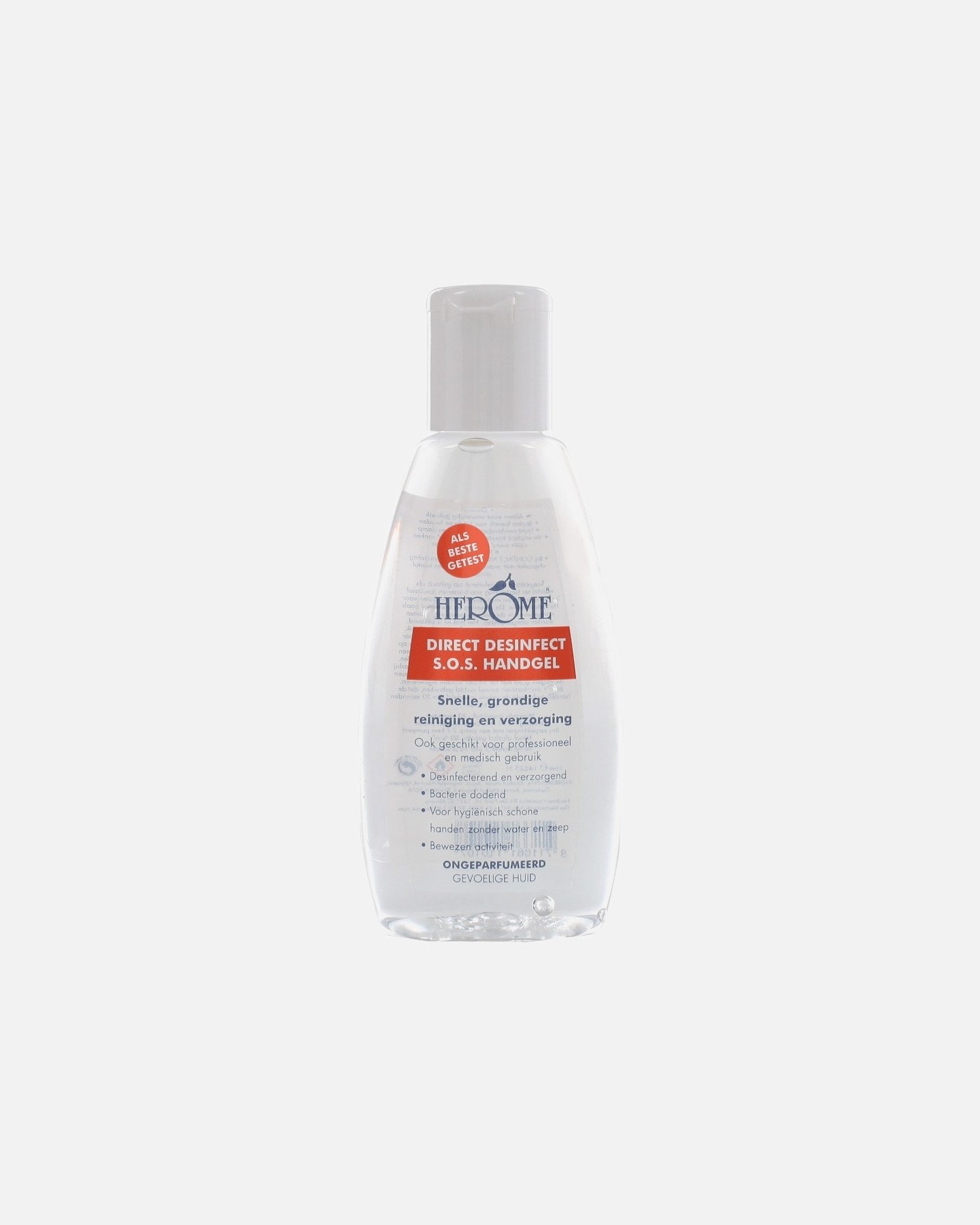 Herome Cosmetics Čistiaci gél na ruky, Starostlivosť o ruky, Dezinfekčný, Sensitive (bez vône) – 75 ml
