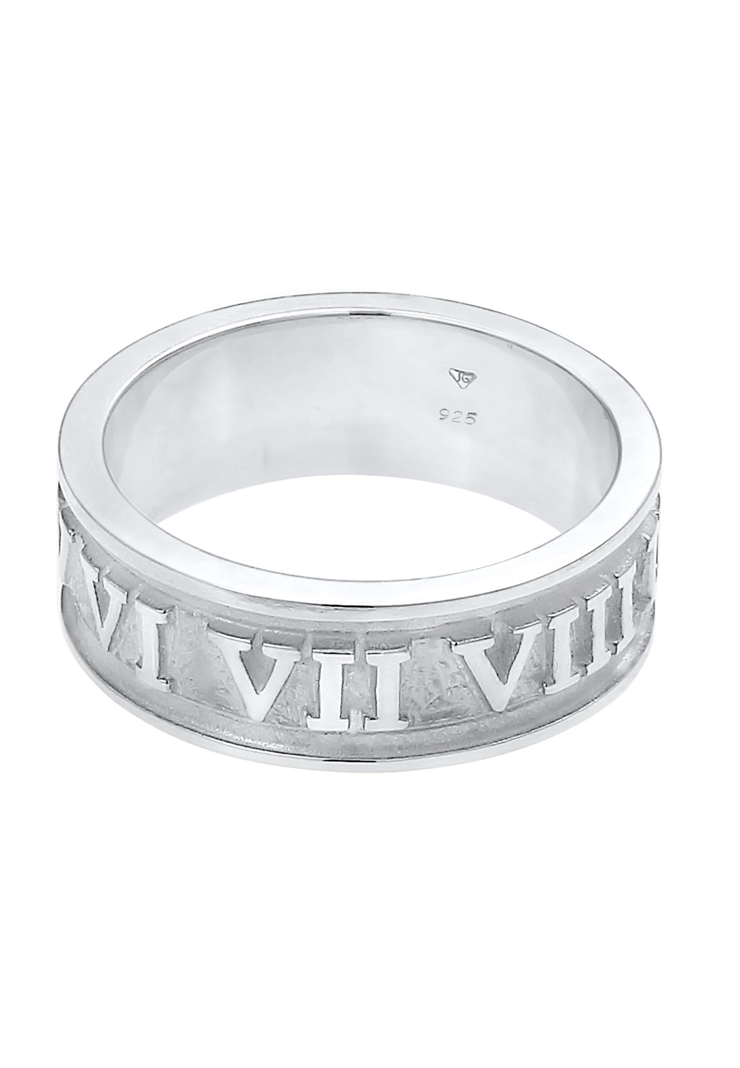 KUZZOI Bague pour homme Chiffres romains Tendance solide oxydée en argent sterling 925
