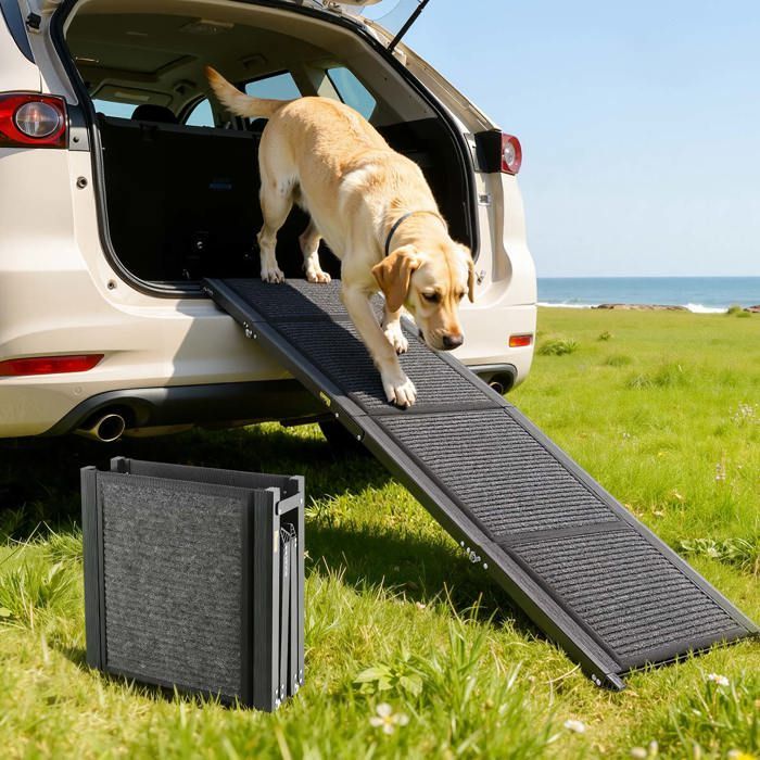 Rampa para perros VEVOR - 180 x 43,2 cm - Rampa de acceso plegable para coches, apta para perros medianos y grandes (hasta 113 kg).
