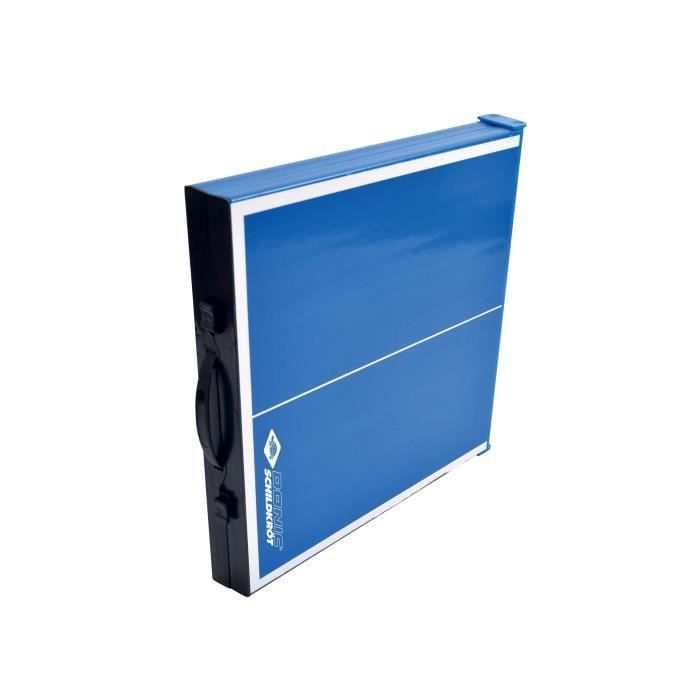 Set mini table de ping pong - SCHILDKRÖT - Mini-table 68x33x9 cm - 2 mini-raquettes PVC - Balle ABS - Filet - Table pliable