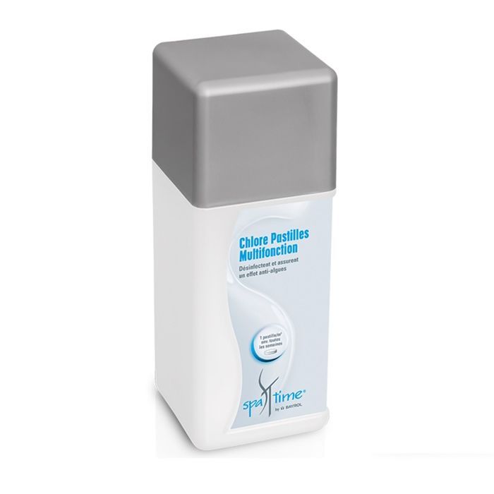 Tabletas de cloro multifuncionales Bayrol SpaTime de 1 kg para spas inflables