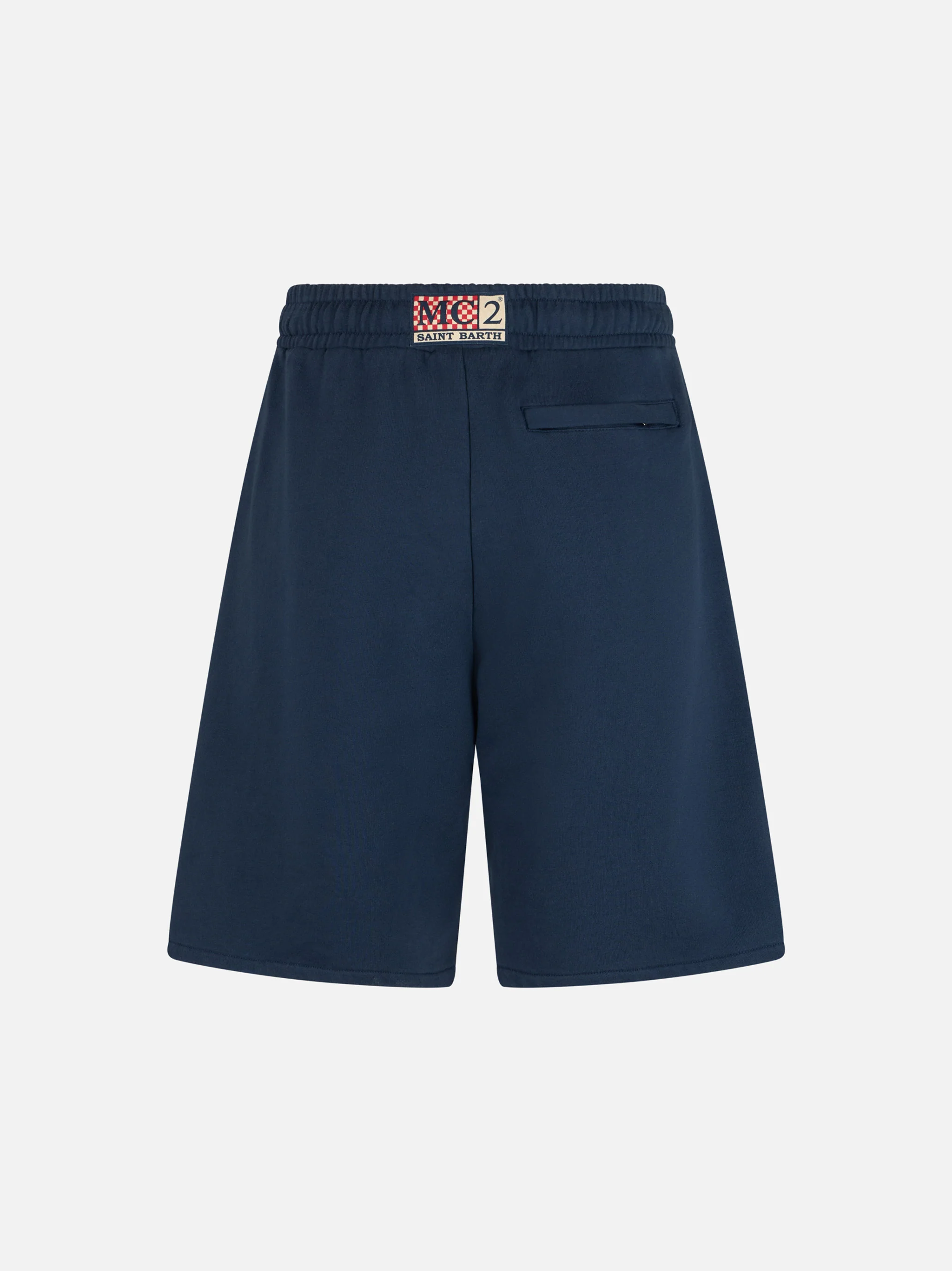 Randle herenbermudashorts van marineblauw katoenfleece