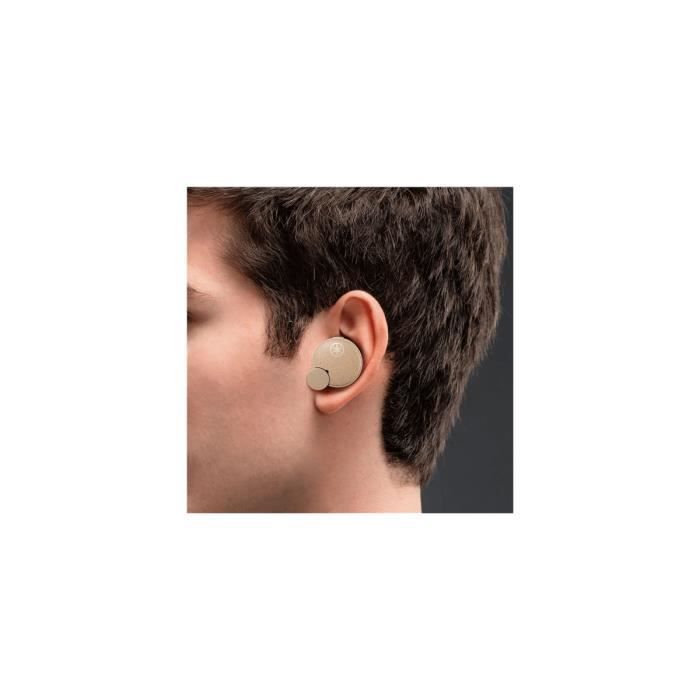 Yamaha TW-E7B Beige — Kabellose Bluetooth (TWS) Ohrhörer für Musik und Anrufe