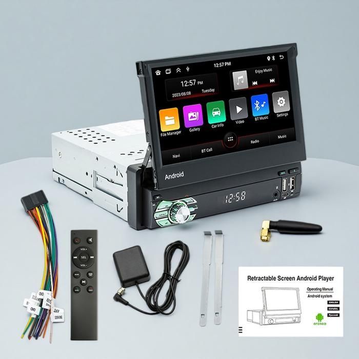 NEUFU 7'' 1DIN Bluetooth Voiture Autoradio GPS Navi Stereo MP3MP5 USB AUX FM Radio