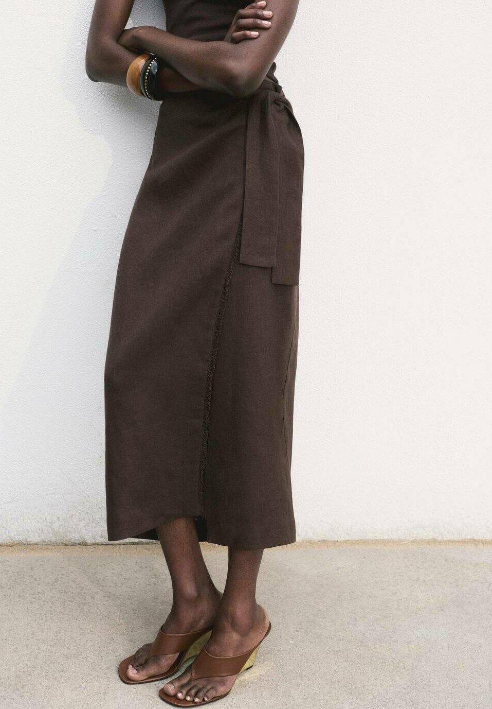 Mango SARONG - Wikkelrok - bruin