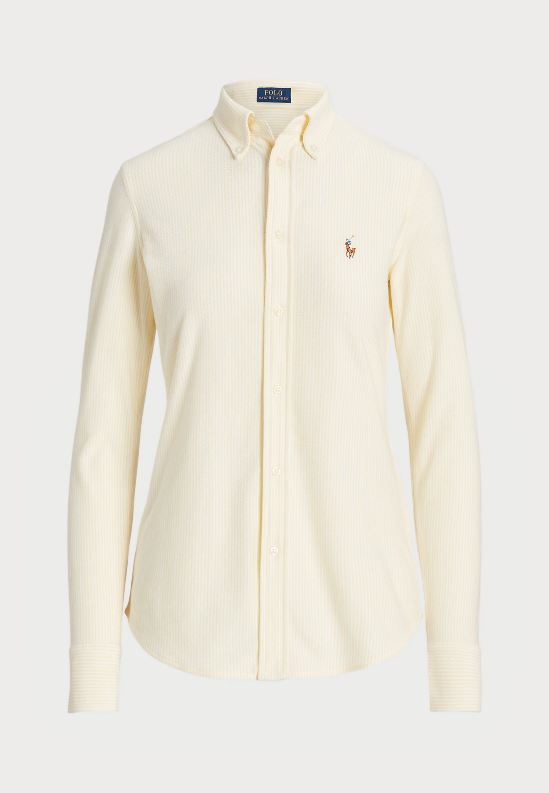 Camicia a maniche lunghe con bottoni sul davanti Polo Ralph Lauren - giallo/bianco