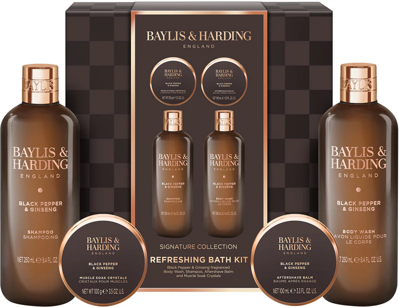 Darčeková sada do kúpeľa pre mužov Baylis & Harding s čiernym korením a ženšenom