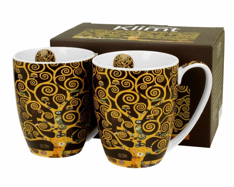 Komplet 2 kubków Klimt Tree Of Life 350 ml do Kawy Herbaty Napoi