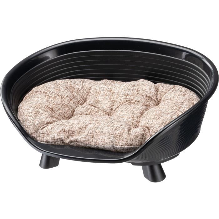 Black relaxation cushion basket - Size M - 64 x 48 x 25 cm - FERPLAST