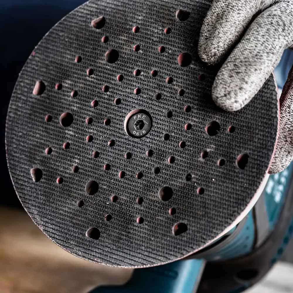 BOSCH 150 mm mittlere Exzenterschleifscheibe mit Klettverschluss und Schlaufe – Universal 2.608.900.007