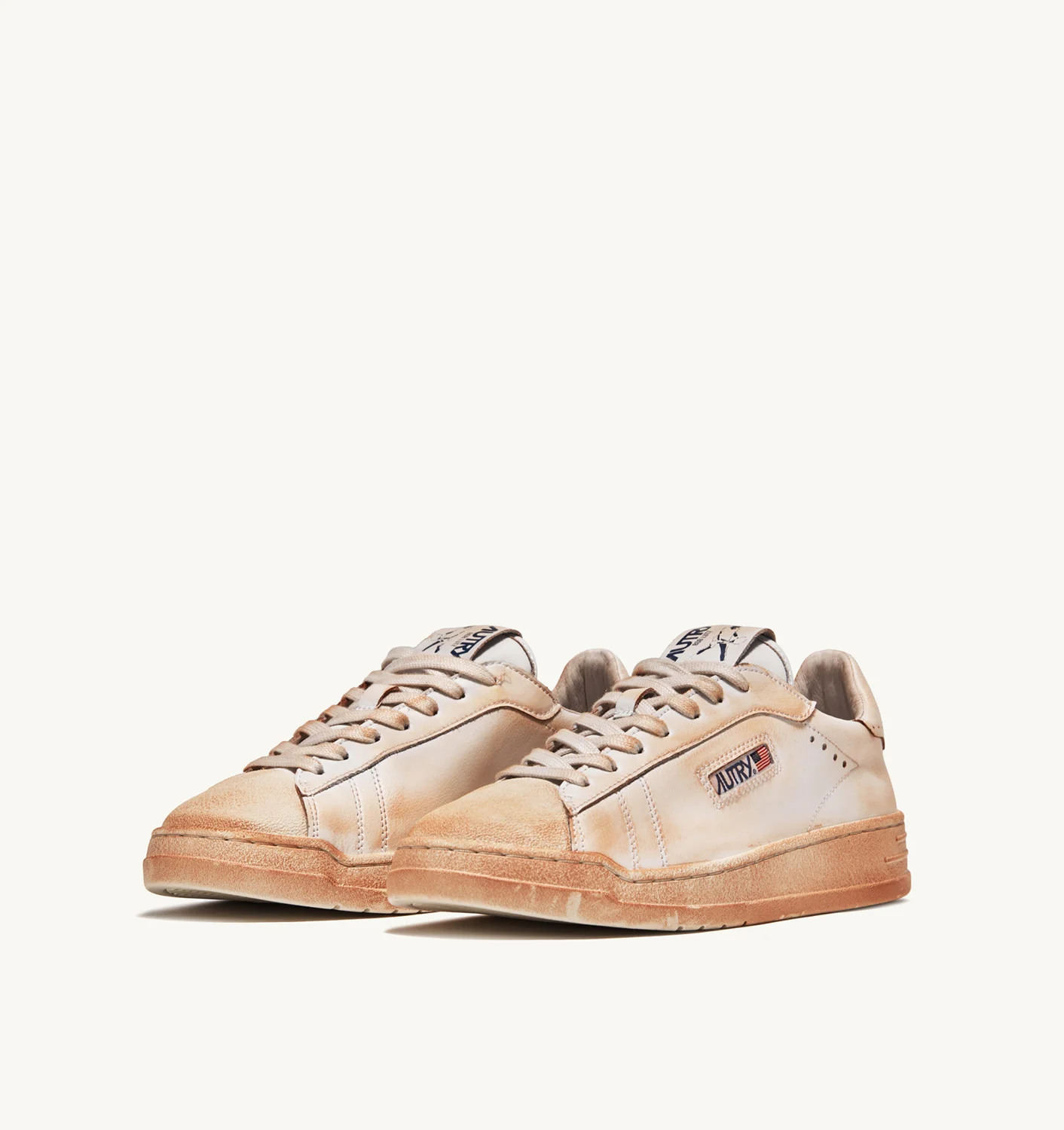 TENISI BOB LUTZ LOW IN PELLE BIANCA
