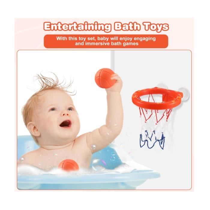 Juguete de baño - No especificado - Aro de baloncesto - 5 pelotas - Colorido - Ecológico