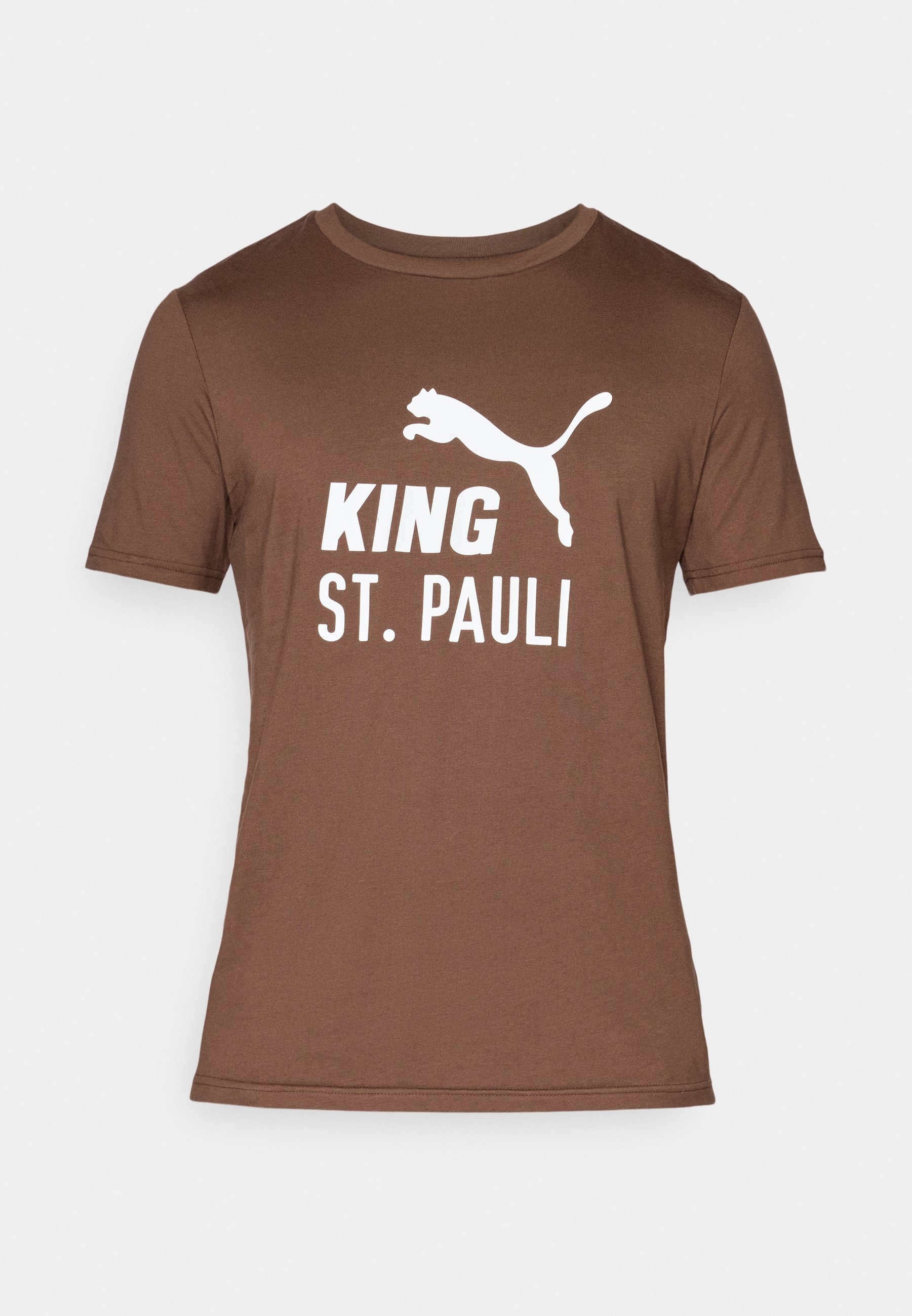 Puma FCSP KING LOGO T-shirt - Clubkleding - espressobruin/wit