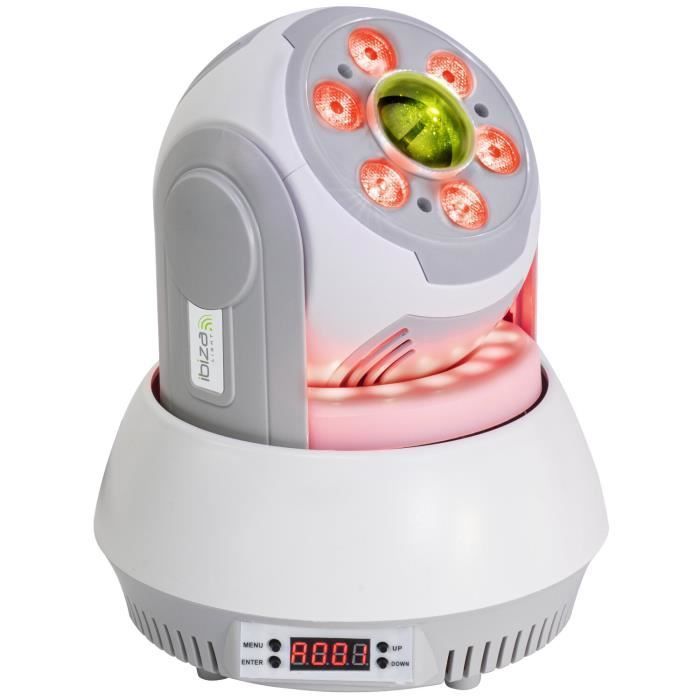IBIZA LIGHT STAR-WASH-WH - Moving Head Wash de 30W com Gobos e Anel de Luz