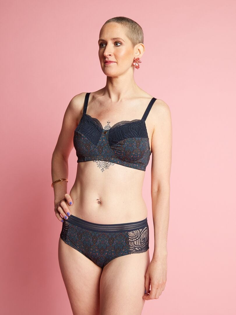 Postoperatieve bh - Blauw