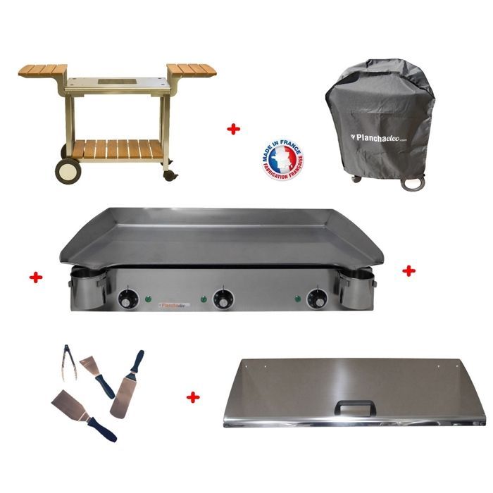 Pack plancha électrique PLANCHAELEC LUX 830 INOX - CHARIOT ELYSEE 830
