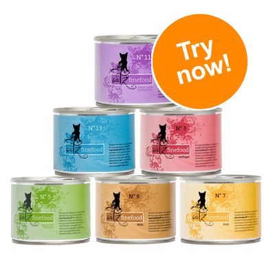 Catz Finefood Probierpackung, 6 Dosen à 200 g