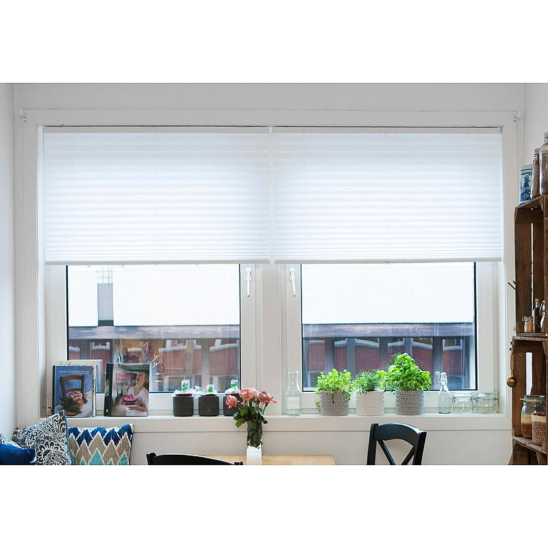 Store plissé DUOTEX 90x210 cm sans fil blanc