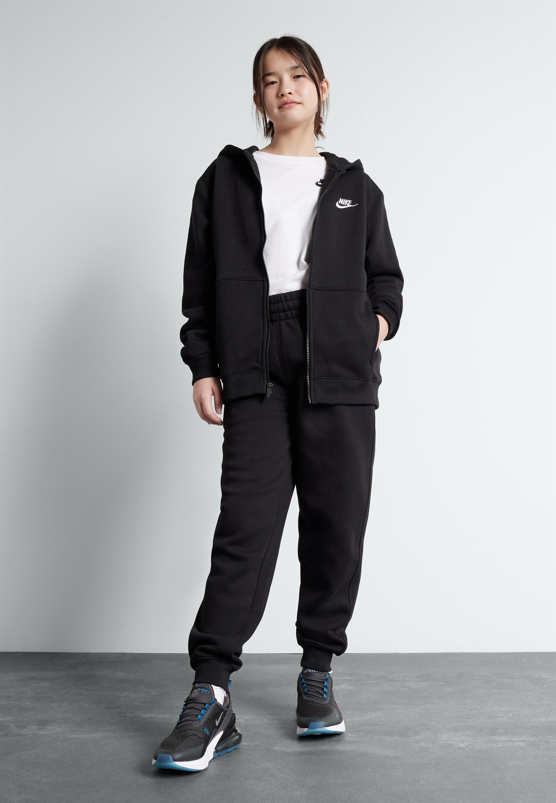 Nike Sportswear SPORTSWEAR CLUB FLEECE - Melegítő - fekete/fehér