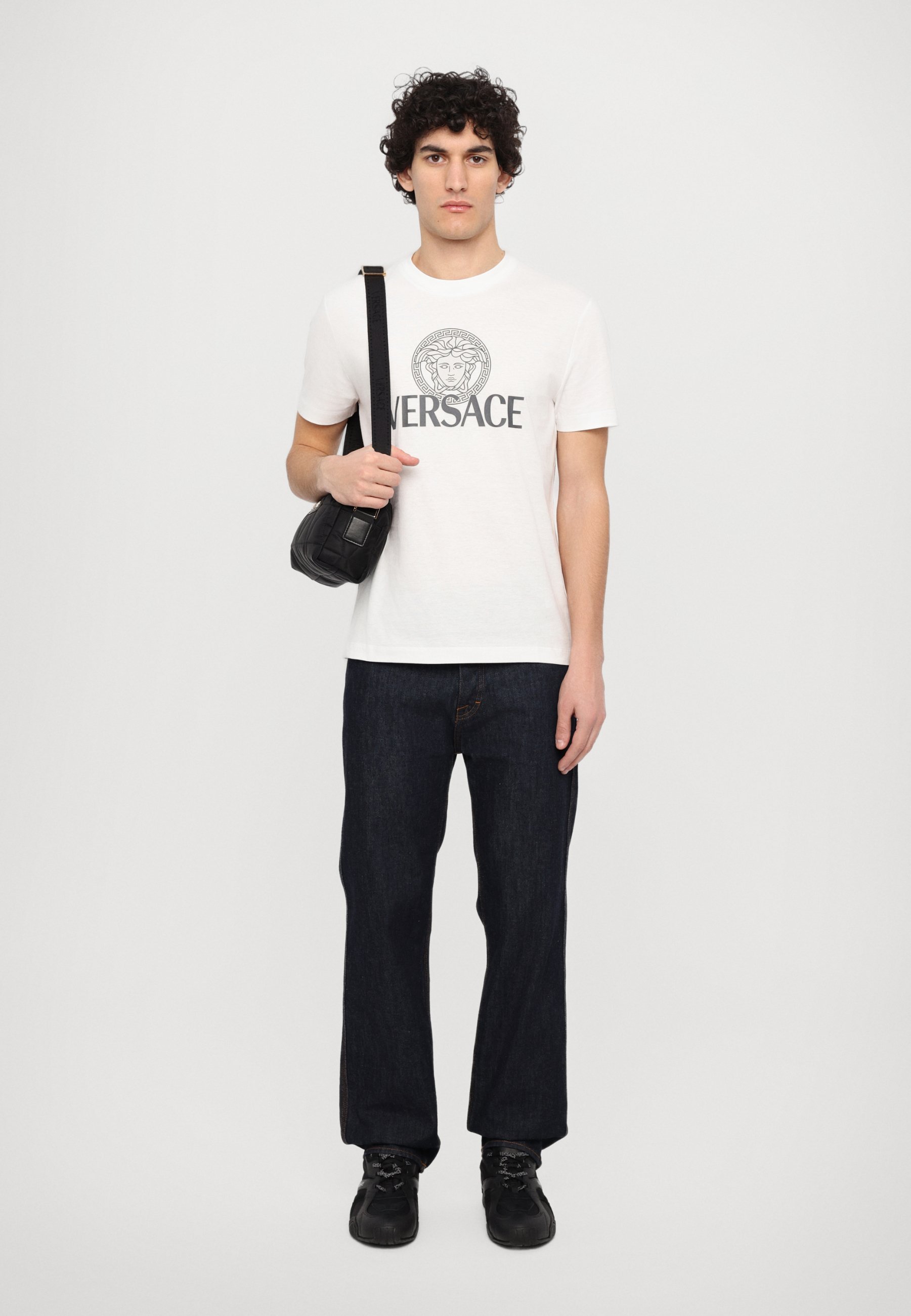 Versace COMPACT PRINT - T-shirt met print - optisch wit