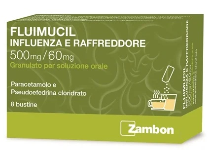 FLUIMUCIL Fluimucil Resfriado y Gripe 500/60 mg 8 sobres Paracetamol y clorhidrato de fenilefrina
