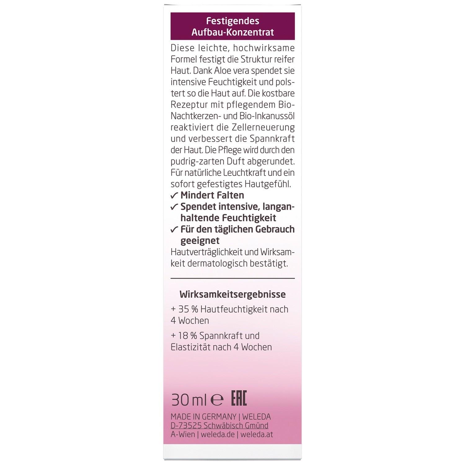 Weleda Anti-Aging Care Zpevňující koncentrát s pupalkou dvouletou - 30 ml
