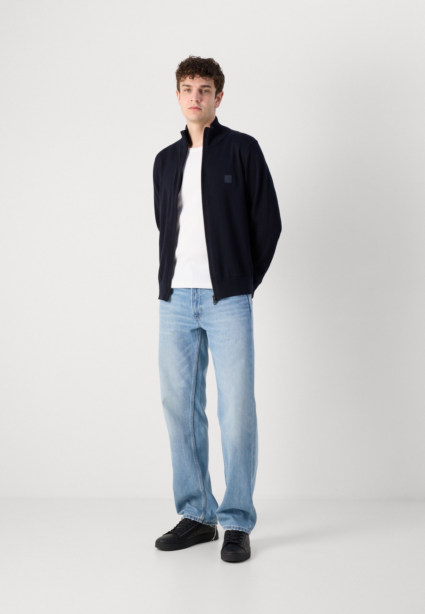 BOSS KANOZIP - Strickjacke - dunkelblau