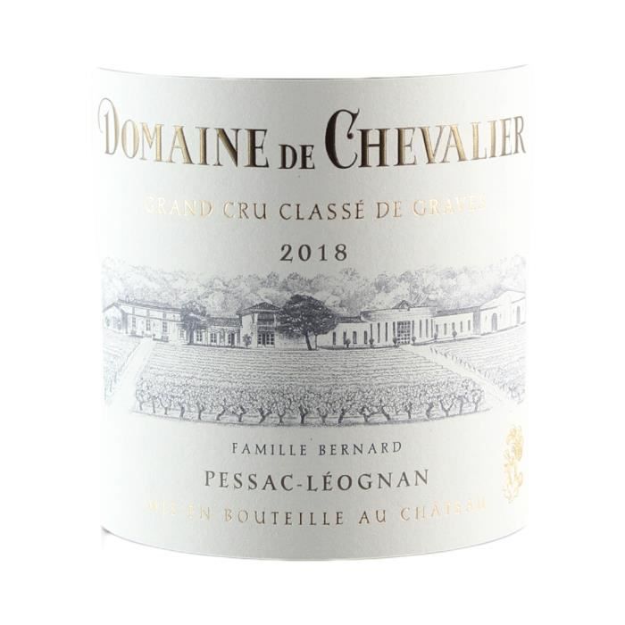 Domaine de Chevalier Blanc 2018 - 3 x 75 cl pullon kotelo - Bordeaux-valkoviini - Pessac-Léognan AOC -nimitys - 94-100 karahvi -