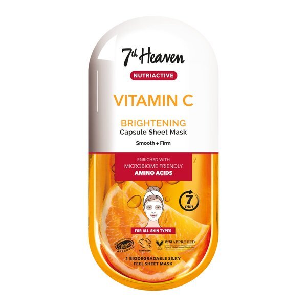 7th Heaven Nutriactive posvetljevalna maska za obraz z vitaminom C<br>19g