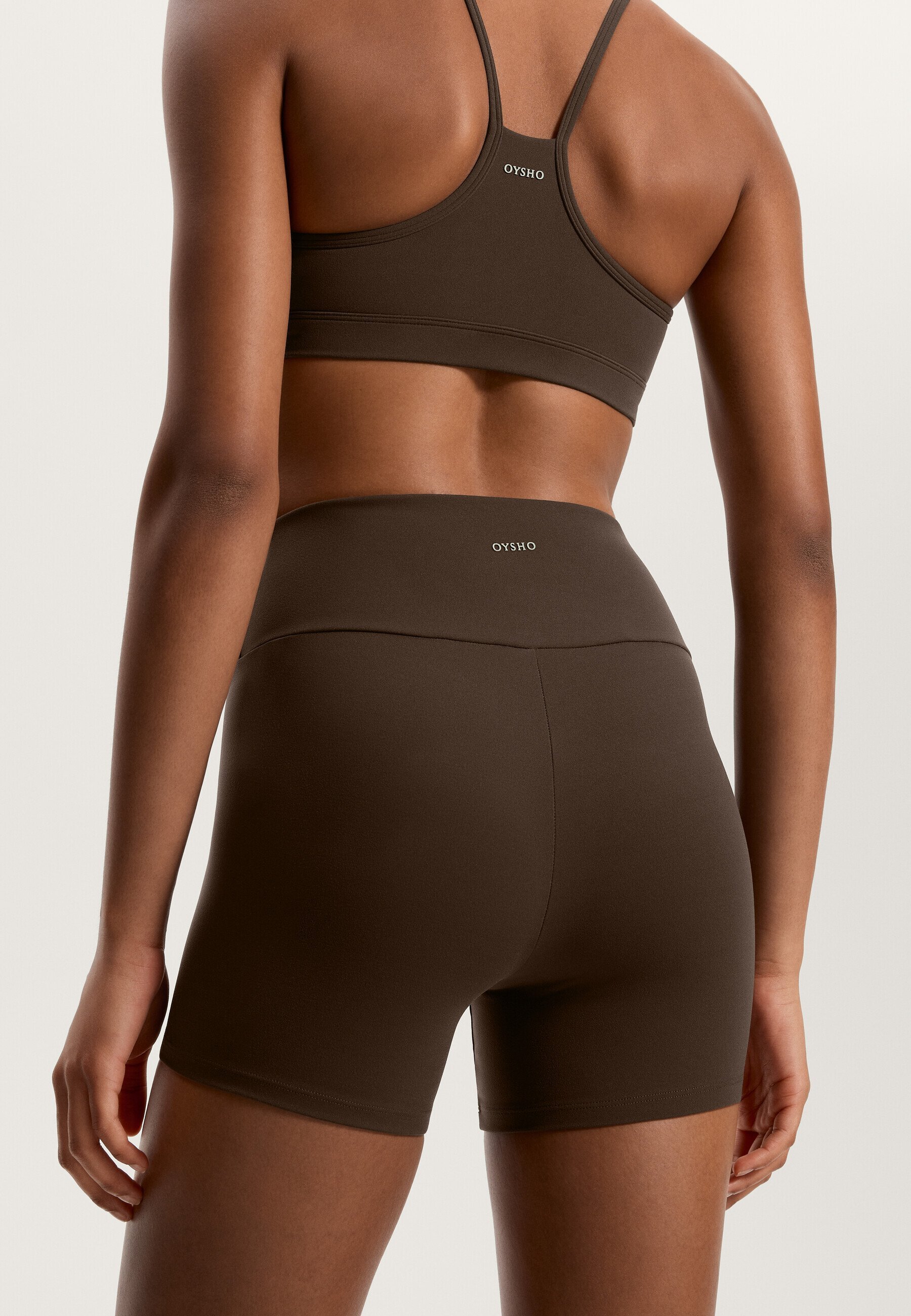 OYSHO COMFORTLUX HIGH-RISE HOT - Legginsy - brązowe