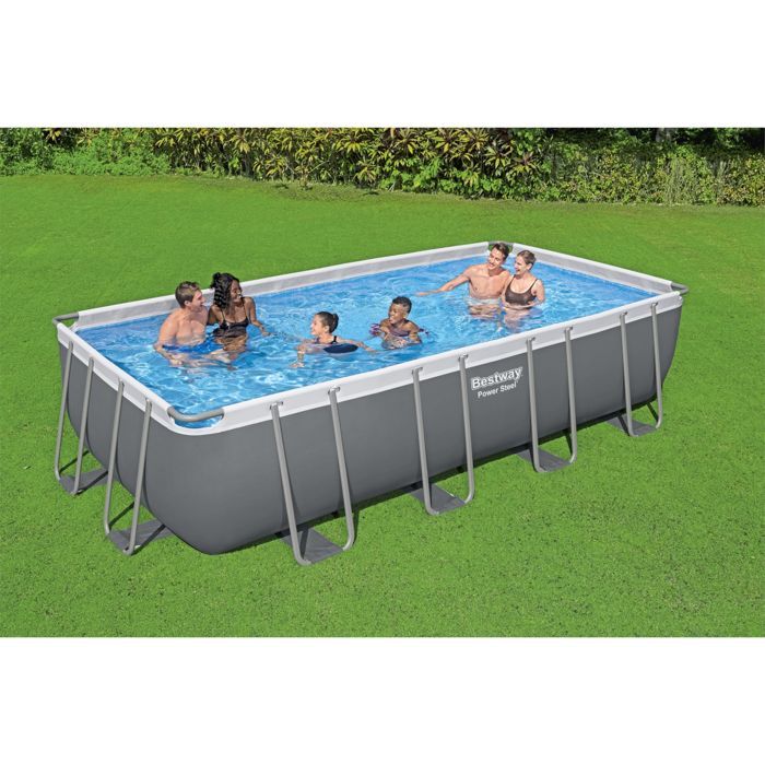 Piscine Hors-sol Tubulaire Bestway Power Steel 549x274x122 cm Épurateur à Cartouche de 5 678 L/H Bâche et Échelle