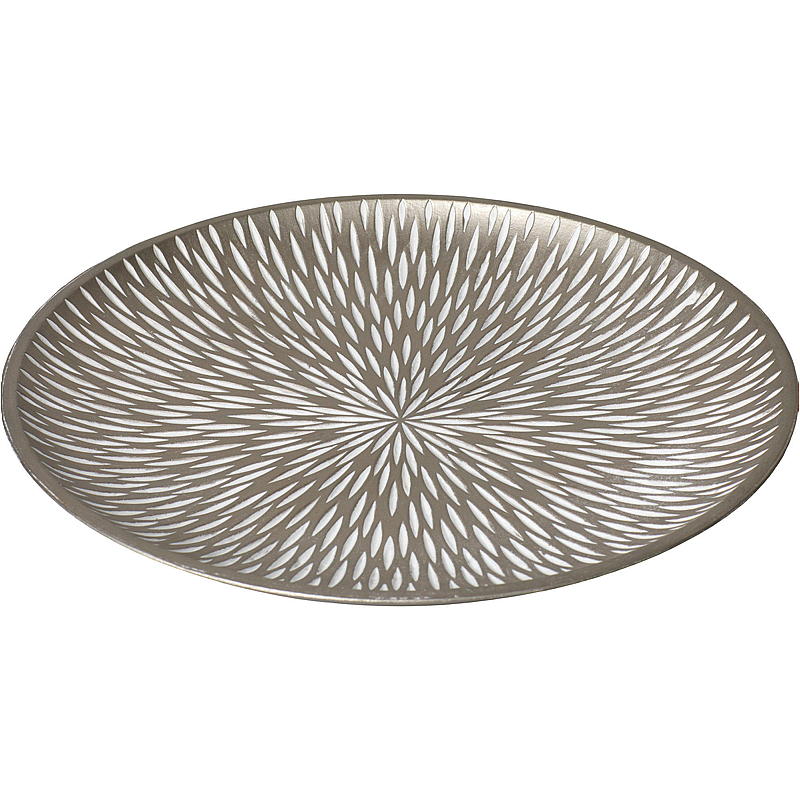 Decoratieve schaal voor thuis, India ø 40 cm champagne
