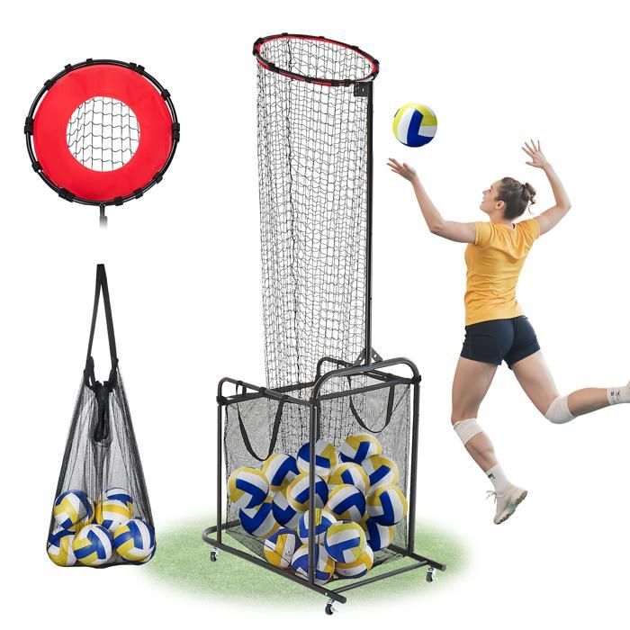 Red de voleibol portátil VEVOR - Equipo de entrenamiento de voleibol - Ángulo y altura ajustables - Incluye bolsa de transporte
