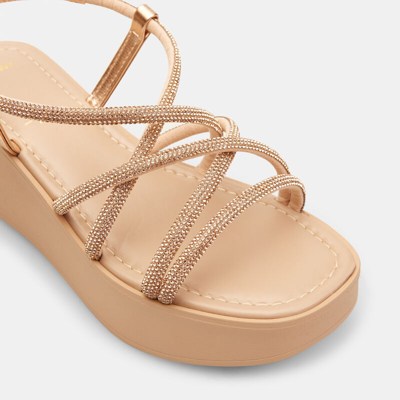 BATA dames sandaal met sleehak van 6 cm