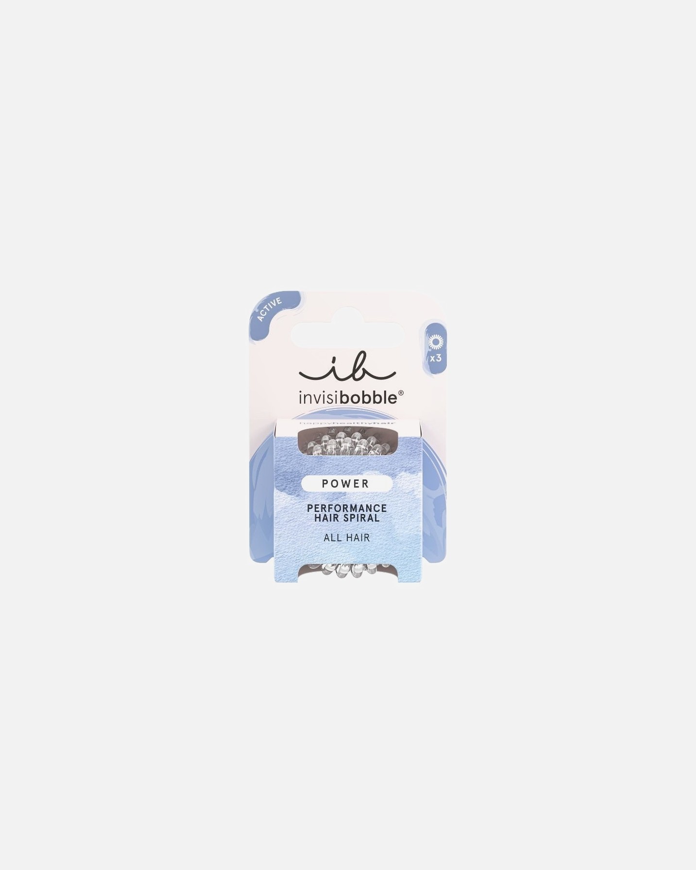 Invisibobble matu gumijas Power Crystal Clear - 3 gab.