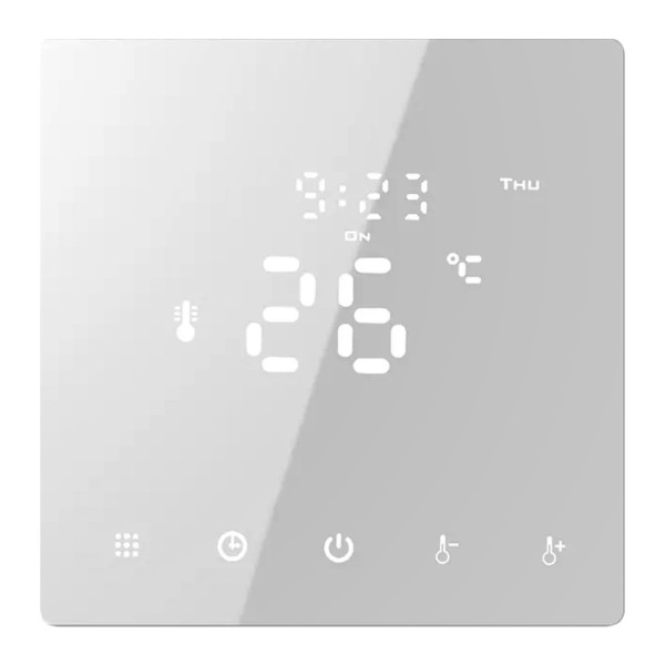 Inteligentny Termostat Obciążalny 16A Podłogówka Biały Tr068 Wifi Tuya