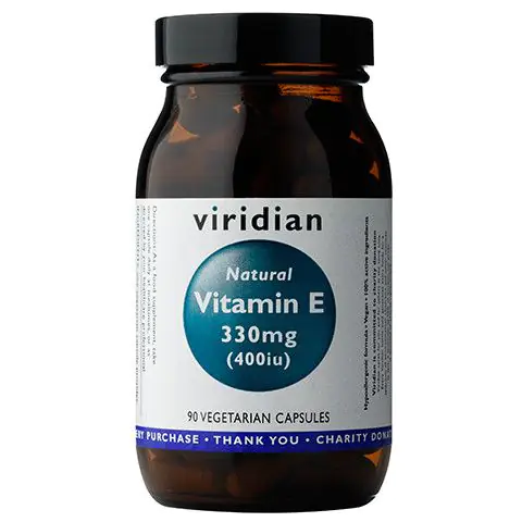 Viridian Naturalna Witamina E 330 mg (400 IU), Kapsułki