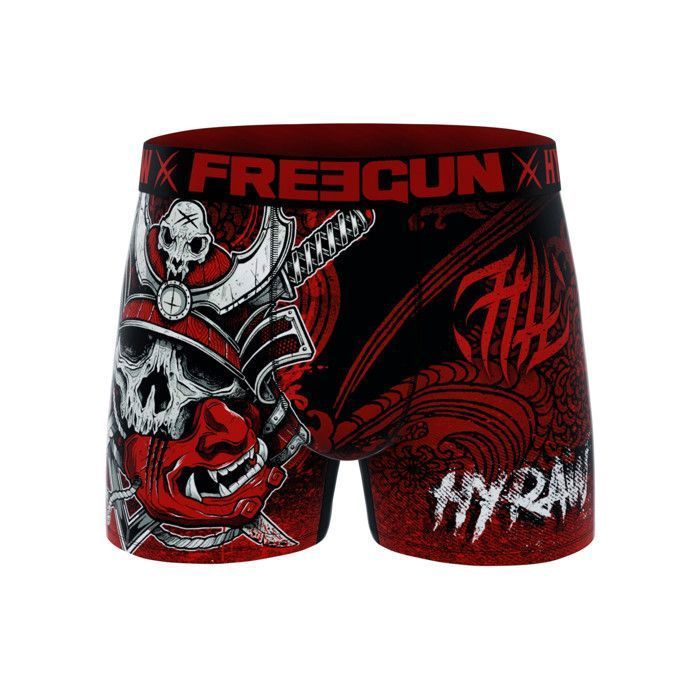 Freegun HYRAW Men's Boxer Shorts, Men's Underwear - Black (Pack of 4)