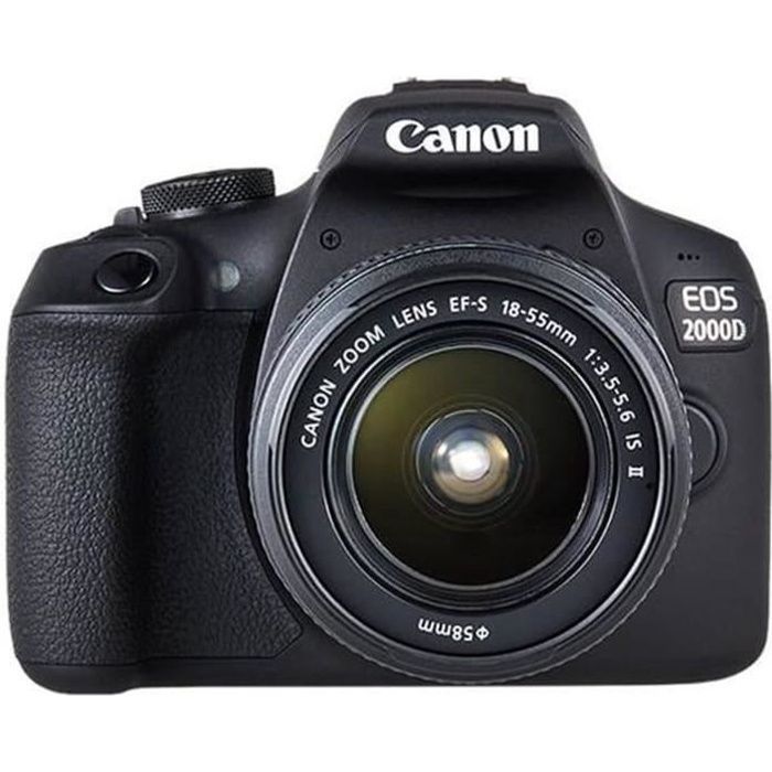 Canon EOS 2000D + EF-S 18-55 IS II järjestelmäkamera