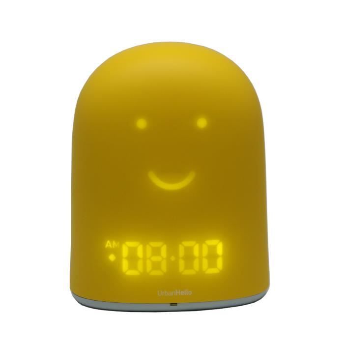 REMI - Réveil éducatif connecté pour enfant - Babyphone - Veilleuse & Berceuse - Suivi du Sommeil - Jaune